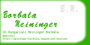 borbala meininger business card